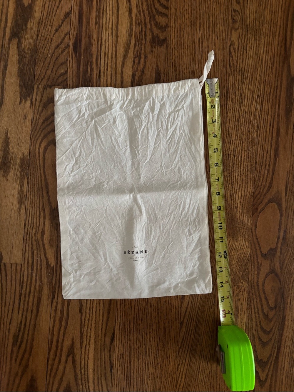 Sézane White Drawstring Dust Bag